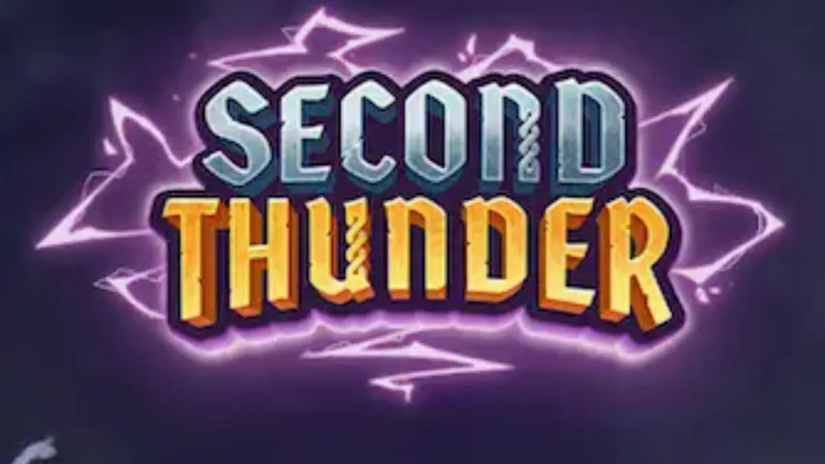 Tampilan visual slot Second Thunder dengan latar belakang medan perang bersalju